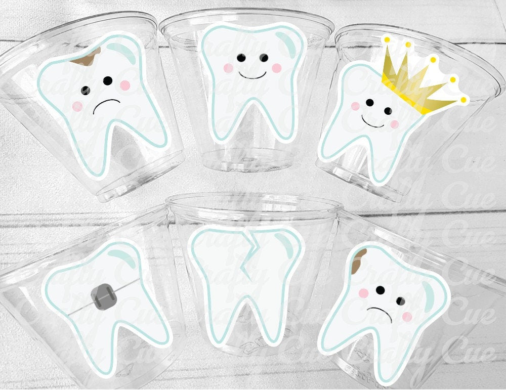 DENTIST PARTY CUPS Dental School Party Cups Orthodontist Dentist Graduation Dental Graduation Party Favors Dentist Party Favors Decorations