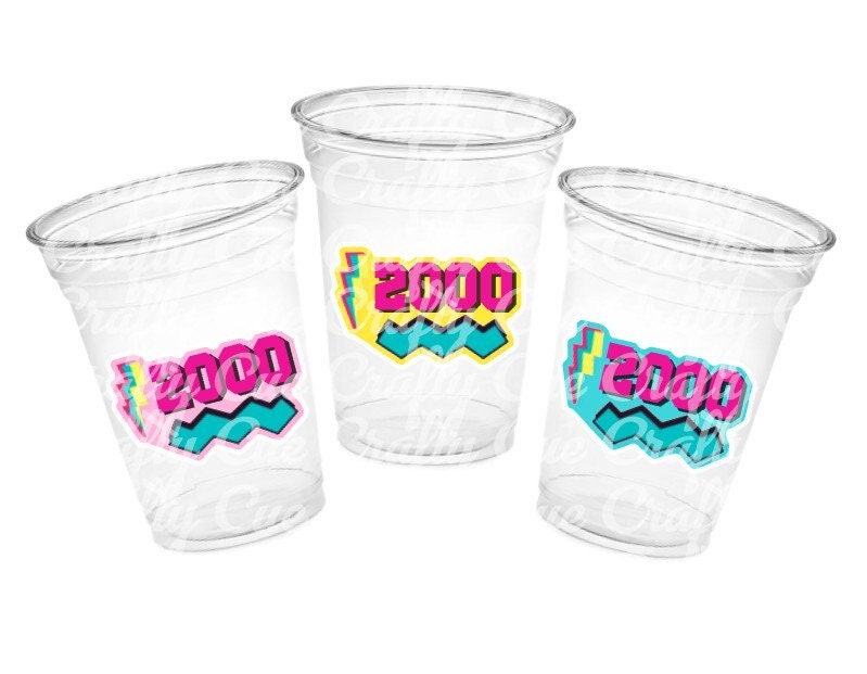 Back to the 2000'S PARTY CUPS 00's Birthday Cups 2000's Party Cups 00's Decorations 00s Birthday Party 00's Birthday Party Decorations 2000s