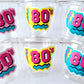 80'S PARTY CUPS - 80's Birthday Cups 80's Party Cups 80's Decorations 80's Birthday Party 80's Birthday Party Decorations 80's Party 80's