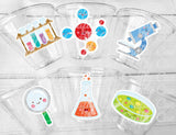 SCIENCE PARTY CUPS Science Party Favors Science Birthday Scientist Party Scientist Party Favors Biology Chemistry Stem Laboratory Experiment
