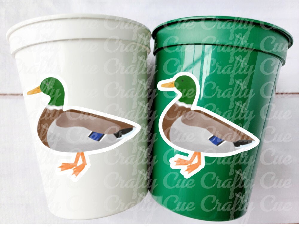 DUCK PARTY CUPS - Duck Birthday Duck Party Duck Baby Shower Duck Party Cups Duck Decorations Duck Cups Ducky Party Cups Mallard Duck Cups
