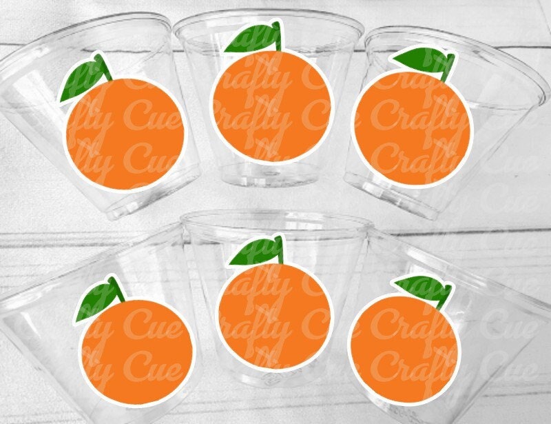 ORANGE PARTY CUPS - Orange Baby Shower Cups A Little Is On The Way Orange Baby Shower Decorations Orange Baby Shower Favors Little Oranges