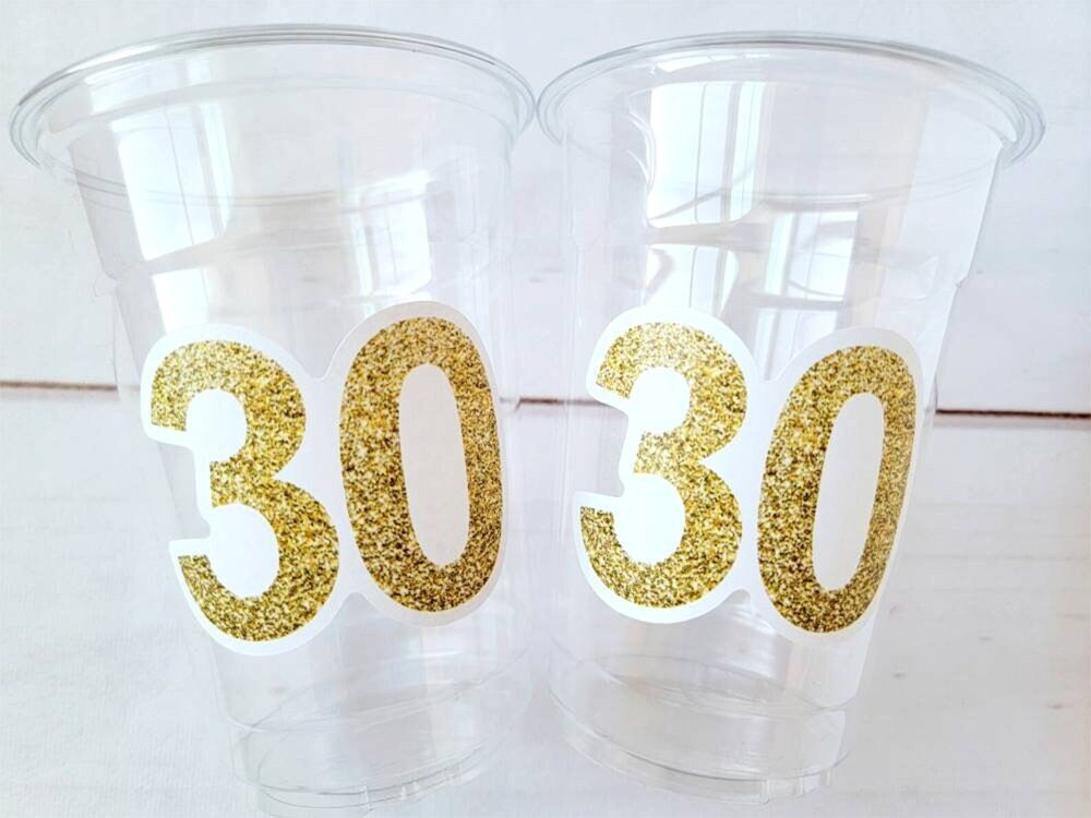 30th PARTY CUPS - Vintage 1993 30th Anniversary 30th Reunion Best of 1993 30th Birthday Party 30th Birthday Favors 30th Party Decorations