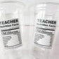 TEACHER PARTY CUPS Teacher Graduation Teacher Gifts Teacher Party Favors Appreciation Back to School Cups School Party Teacher Decoration