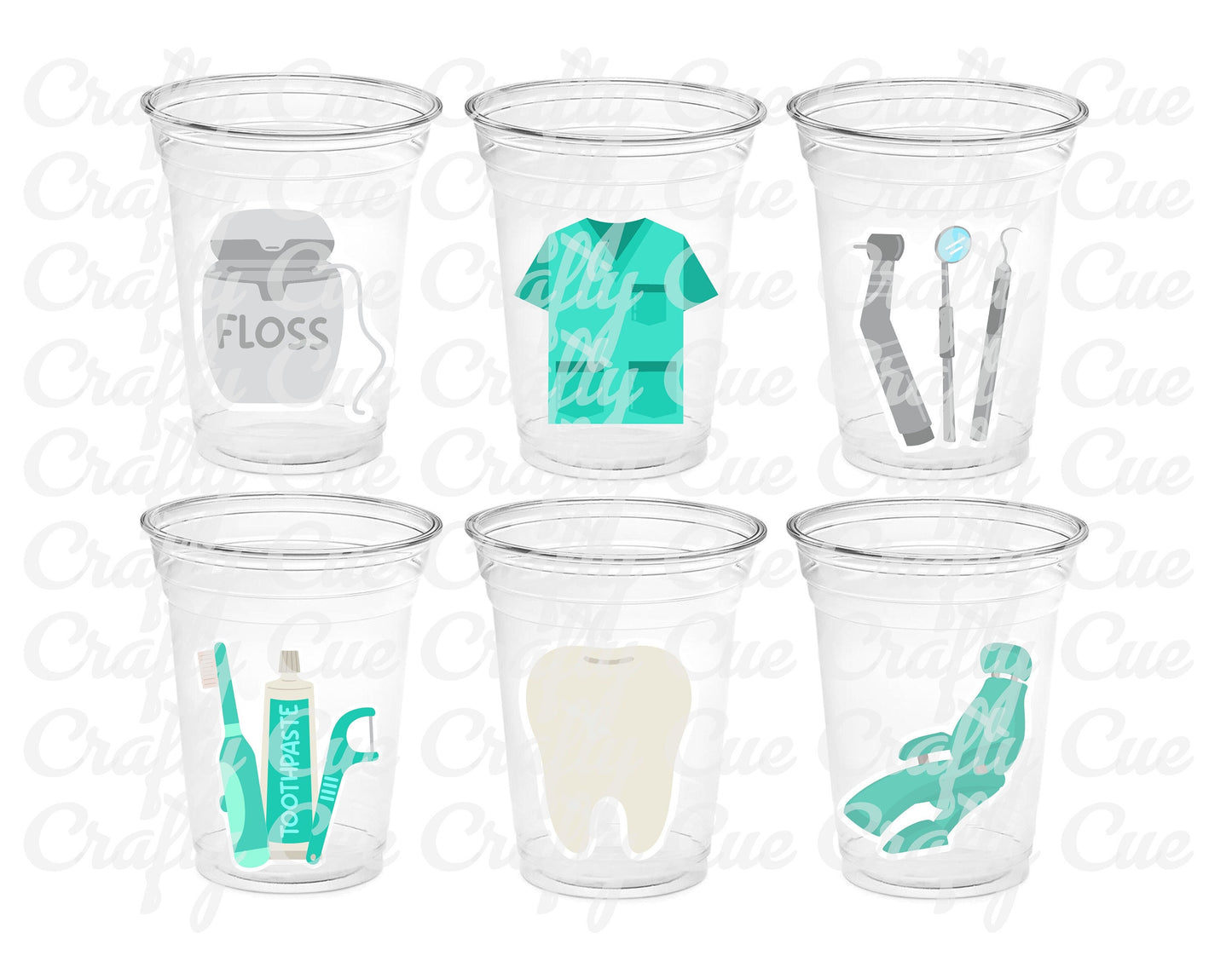 DENTIST PARTY CUPS Dental School Party Cups Orthodontist Dentist Graduation Dental Graduation Party Favors Dentist Party Favors Decorations