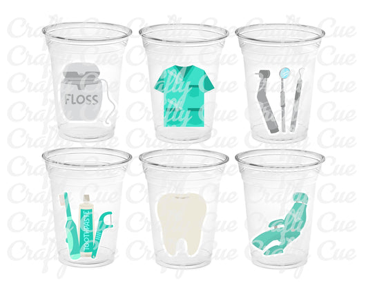 DENTIST PARTY CUPS Dental School Party Cups Orthodontist Dentist Graduation Dental Graduation Party Favors Dentist Party Favors Decorations