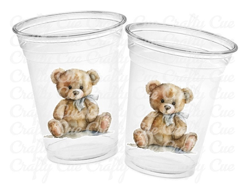 Teddy Bear Party Cups, Teddy Bear Treat Cups, Teddy Bear Birthday, Teddy Bear Party, Teddy Bear Party Favors, Teddy Bear Baby Shower Decor