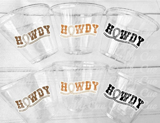 COWBOY PARTY CUPS - Cowboy Howdy Cups Cowboy Party Decorations Cowboy Baby Shower Decorations Baby Sprinkle Cowboy Birthday Decoration Favor