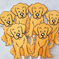 Golden Retriever Cupcake Toppers, Dog Party, Puppy Party Cupcake Toppers, Dog Cupcake Toppers, Dog Birthday Decorations, Dog Cake Toppers
