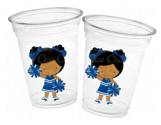 CHEERLEADER PARTY CUPS - Cheer Party Cups Cheerleader Party Cups Cheer Birthday Party Cheer Party Favors Cheer Baby Shower Cups Cheer Squad