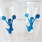 CHEERLEADING PARTY CUPS - Cheer Party Cups Cheerleader Party Cups Cheer Birthday Party Cheer Party Favors Cheer Baby Shower Cups Cheer Squad