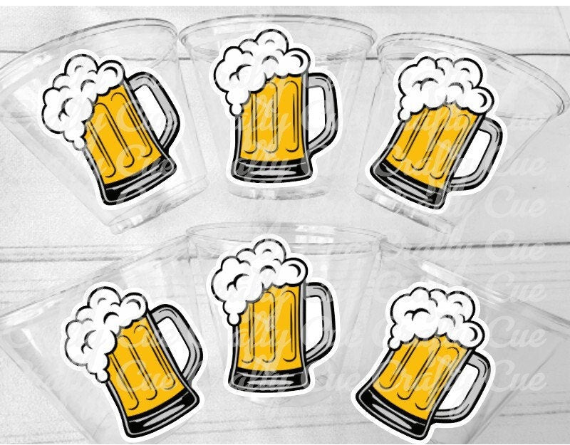 Beer Party Cups Beer Birthday Cups Cheers and Beers Bachelor Party Bachelorette Party Cups Bachelor Party Decorations Beer Birthday Favors