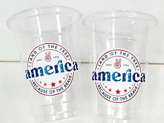 4th of July Party Cups, USA Party Cups, 'Merica Cups, Independence Day Party Decorations, 4th of July Party Decorations, July 4th Party Cups