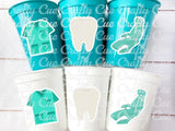 DENTIST PARTY CUPS Dental School Party Cups Orthodontist Dentist Graduation Dental Graduation Party Favors Dentist Party Favors Decorations
