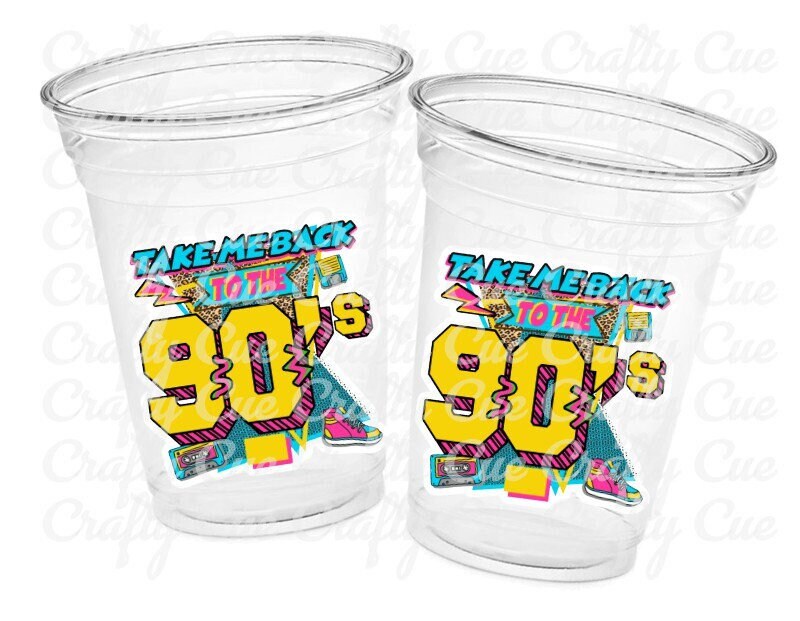 I Love the 90'S PARTY CUPS - 90's Birthday Cups 90's Party Cups 90's Decorations 90's Birthday Party 90's Birthday Party Decorations 90s