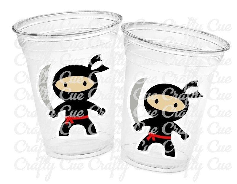 NINJA PARTY CUPS - Ninja Cups Ninja Birthday Party Ninja Party Decorations Ninja Party Supplies Ninja Treat Cups Ninja Party Favors Karate