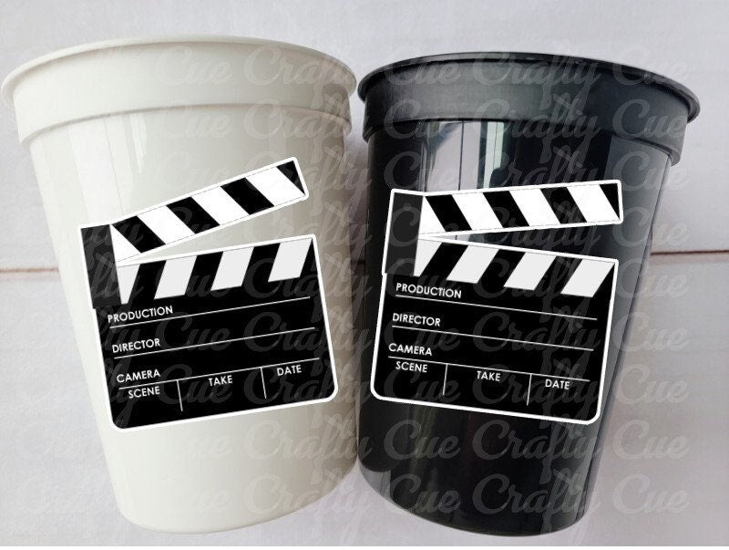 MOVIE PARTY CUPS - Popcorn Birthday Party Cups Movie Party Favors Popcorn Party favors Movie party Supplies Cinema Pink Popcorn Movie Cups