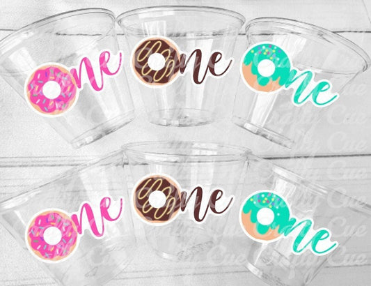 DONUT PARTY CUPS- Donut Birthday Party Donut Grow Up Donut Party Decoration Donut Birthday Decoration Donut First Birthday Donut Baby Shower