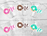 DONUT PARTY CUPS- Donut Birthday Party Donut Grow Up Donut Party Decoration Donut Birthday Decoration Donut First Birthday Donut Baby Shower