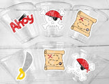PIRATE PARTY CUPS - Pirate Cups Pirate Birthday Pirate Party Decorations Pirate Birthday Party Pirate Party Supplies Pirate Happy Birthday