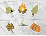 CAMPING PARTY CUPS - Camping Birthday Party Camping Party Decorations, Camping Birthday Supplies Camping Party Supplies Camping Party Favors