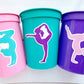 GYMNASTICS PARTY CUPS -Gymnast Party Cups Gymnastics Birthday Party Gymnast Party Cups Tumbling Gymnastics Party Favors Gymnast Party Favors