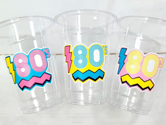 I Love the 80'S PARTY CUPS - 80's Birthday Cups 80's Party Cups 80's Decorations 80's Birthday Party 80's Birthday Party Decorations 80s 90s