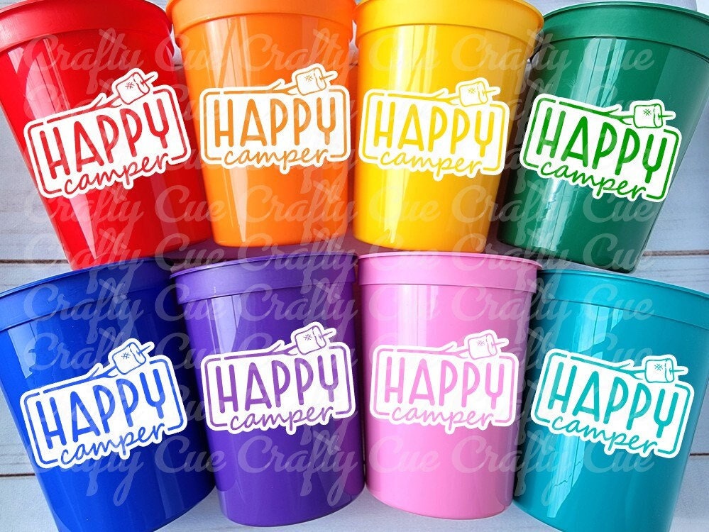 CAMPING PARTY CUPS - Camping Birthday Party Camping Party Decorations, Camping Birthday Supplies Camping Party Supplies Camping Party Favors