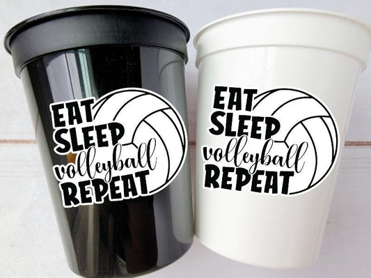 VOLLEYBALL PARTY CUPS - Volleyball Party Cups Volleyball Birthday Volleyball Party Volleyball Decorations Volleyball Party Favors