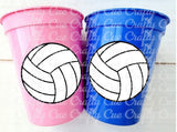 VOLLEYBALL PARTY CUPS - Volleyball Party Cups Volleyball Birthday Volleyball Party Volleyball Decorations Volleyball Party Favors