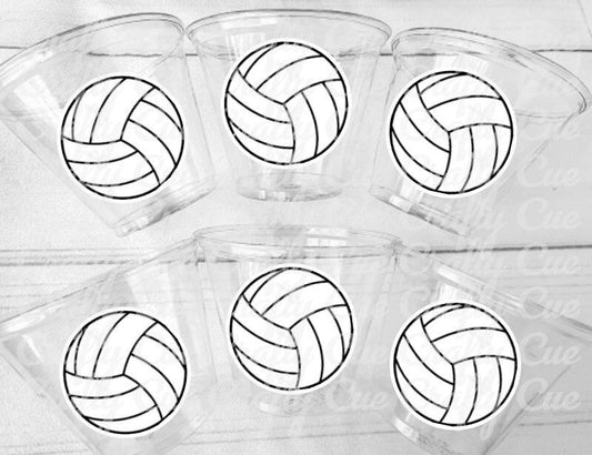 VOLLEYBALL PARTY CUPS - Volleyball Party Cups Volleyball Birthday Volleyball Party Volleyball Decorations Volleyball Party Favors Sports