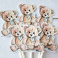 Teddy Bear Cupcake Toppers Teddy Bear Baby Shower Cupcake Toppers Teddy Bear Cake Toppers Teddy Bear Birthday Decorations Teddy Bear Party