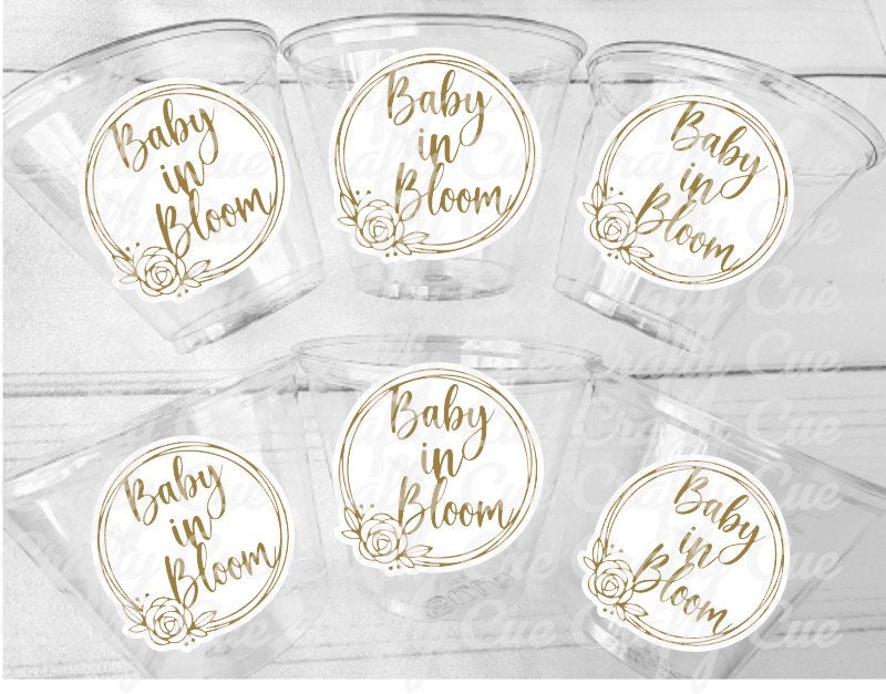 BABY IN BLOOM Party Cups Baby in Bloom Baby Shower Favors Baby in Bloom Shower Cups Baby in Bloom Party Decorations Wildflower Party Cups
