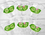 PEAS BABY SHOWER Cups Two Peas Favor Cups Pod Party Cups Peas Party Cups Peas Decorations Peas Birthday Decorations Peas Party Supplies