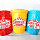 CARNIVAL PARTY CUPS - Carnival Birthday Cups Carnival Party Favors Carnival Baby Shower Carnival Birthday Carnival Party Decorations