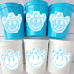 COWBOY Happy FACE Cups Cowboy Cups Cowboy Party Favor Cowgirl Bachelorette Party Cowboy Birthday Rodeo Party Cow Print Hat Cups Disco
