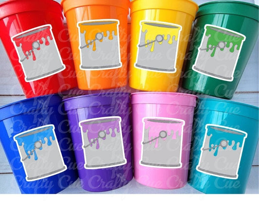 ART PARTY CUPS - Art Painting Party Favor Cups Paint Party Favors Art Party Cups Art Party Treat Cups Painting Party Favor Art Party Favor