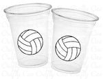VOLLEYBALL PARTY CUPS - Volleyball Party Cups Volleyball Birthday Volleyball Party Volleyball Decorations Volleyball Party Favors