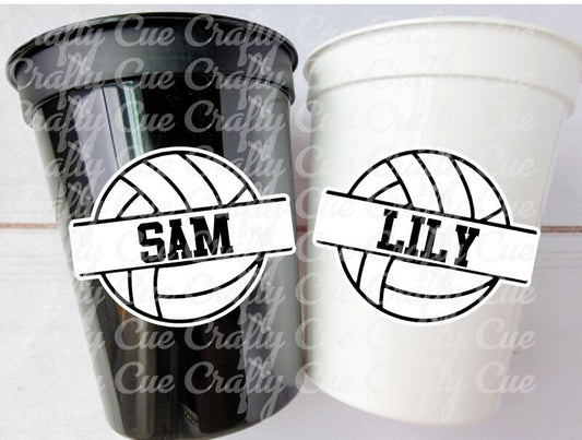 VOLLEYBALL PARTY CUPS - Volleyball Party Cups Volleyball Birthday Volleyball Party Volleyball Decorations Volleyball Party Favors