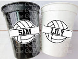 VOLLEYBALL PARTY CUPS - Volleyball Party Cups Volleyball Birthday Volleyball Party Volleyball Decorations Volleyball Party Favors