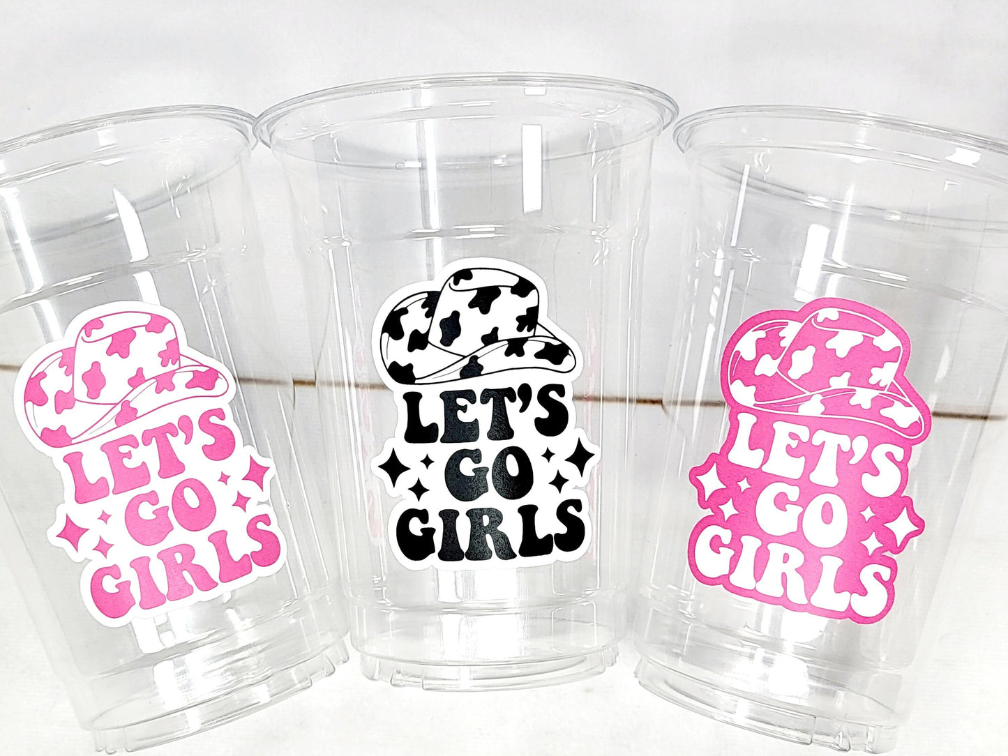 COWGIRL PARTY CUPS - Cowgirl Cups Cowgirl Party Decorations Cowgirl Bachelorette Party Cowgirl Hat Birthday Rodeo Party Cups Let's Go Girls
