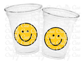 SMILEY FACE CUPS - One Happy Dude 1st Birthday Happy Smiley Face First Birthday Happy Smiley Face Cups Smiley Face Favors Smiley Face