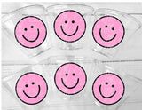 ONE HAPPY GIRL Smiley Face Cups Smiley Face Birthday Happy Smiley Face First Birthday Happy Smiley Face Cups Smiley Face Favors Smiley Face