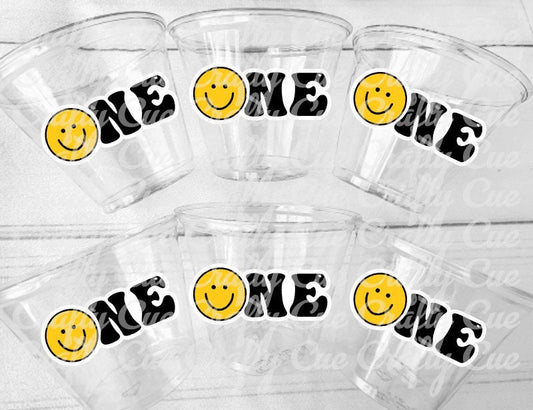 ONE HAPPY DUDE - Smiley One Happy Dude 1st Birthday Happy Smiley Face First Birthday Happy Smiley Face Cups Smiley Face Favors Smiley Face