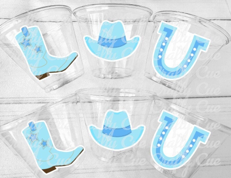 COWBOY PARTY CUPS - Cowboy Cups Cowboy Party Decorations Cowboy Baby Shower Decorations Baby Sprinkle Cowboy Boots Birthday Decoration Favor