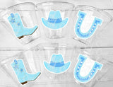 COWBOY PARTY CUPS - Cowboy Cups Cowboy Party Decorations Cowboy Baby Shower Decorations Baby Sprinkle Cowboy Boots Birthday Decoration Favor