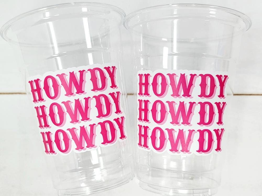 COWGIRL PARTY CUPS - Cowboy Party Cups Cowgirl Cups Cowgirl Party Decorations Cowgirl Bachelorette Party Cowgirl Hat Birthday Rodeo Party