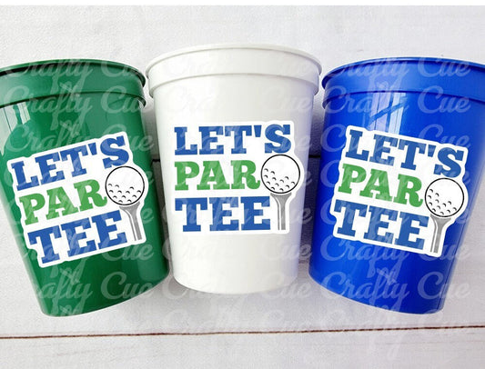 GOLF PARTY CUPS - Golfing Party Cups Golf Birthday Golf Party Golf Decorations Golf Party Supplies Golfing Cups Golf Cups Golf Favors