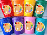 ART PARTY CUPS - Art Painting Party Favor Cups Paint Party Favors Art Party Cups Art Party Treat Cups Painting Party Favor Art Party Favor