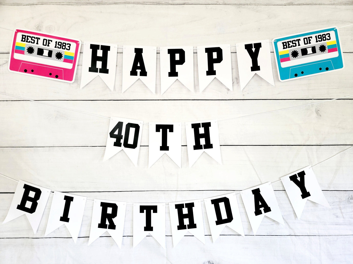 BEST OF 1983 - 40th Birthday Banner 1983 Banner 1983 Party Decorations 40th Party Decorations 40th Party Banner 40 Birthday Party Banner 80s